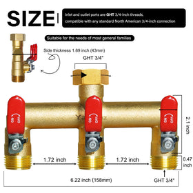 Yayamz ninety-degree outlet design reduces strain on fittings for easier irrigation setups.