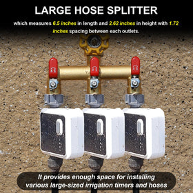Yayamz built-in shut-off valves help you quickly manage multiple hoses.