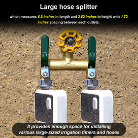 Yayamz 2.95-inch spacing enables simultaneous timers and hoses.