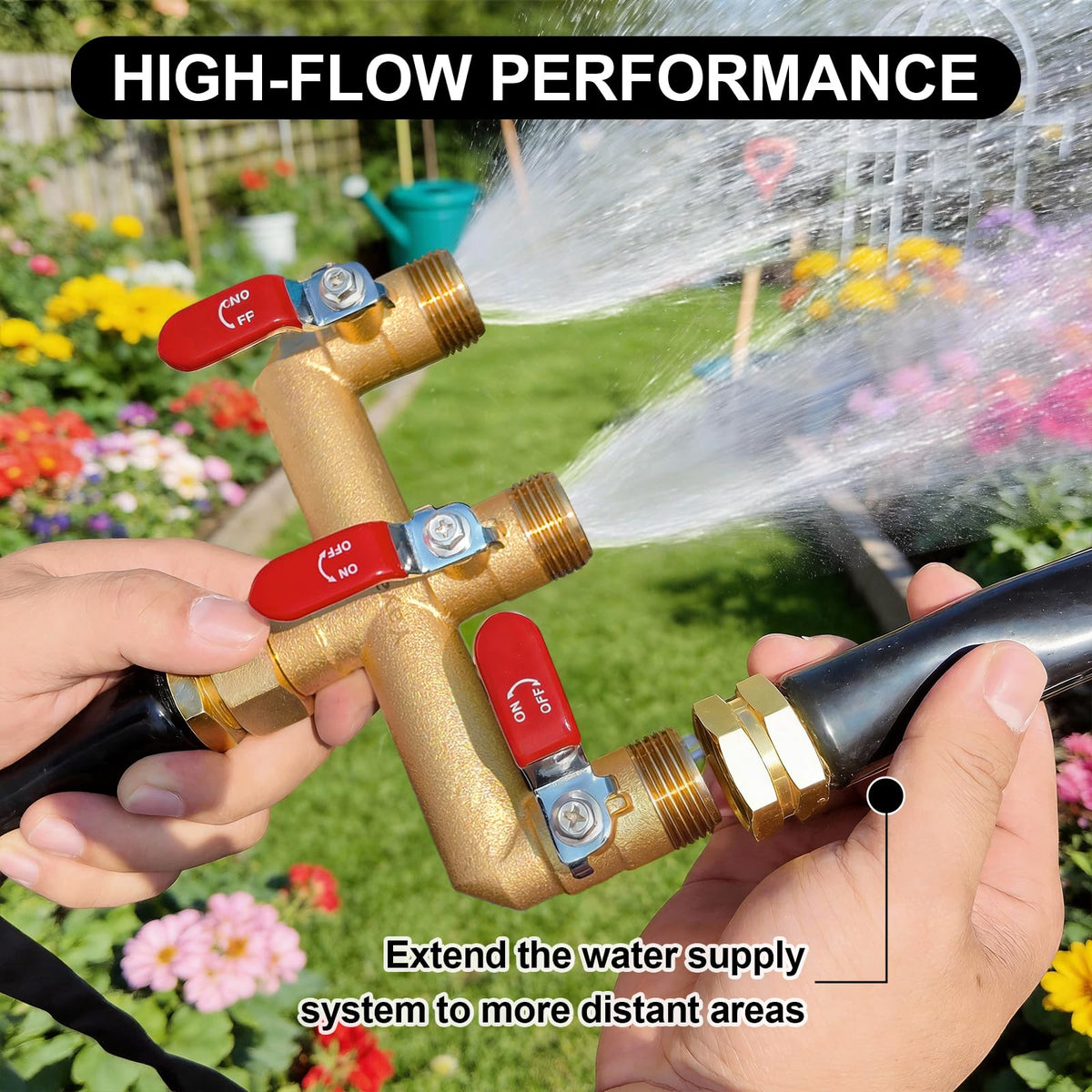 Yayamz three-four-inch GHT thread ensures quick, secure hose connections.