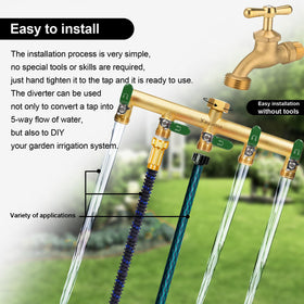 UV-resistant brass body withstands sun and weather for long-lasting use.