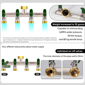 Yayamz wider spout spacing design fits multiple hoses simultaneously.