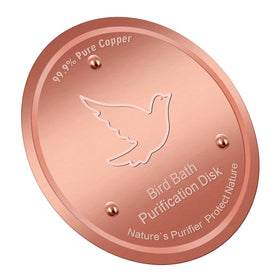 Yayiog birdbath disk front view highlights compact purifier for clean water