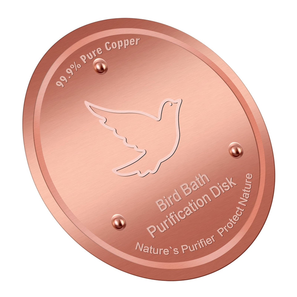 Yayiog birdbath disk front view highlights compact purifier for clean water