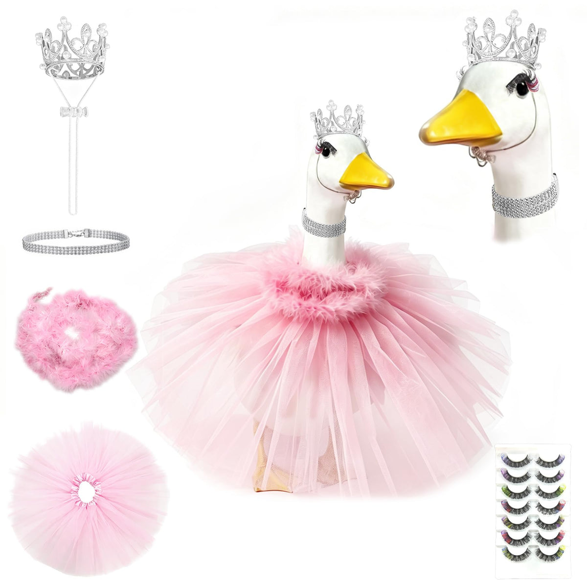 YBBOTT porch goose crown adds sparkling elegance for curb appeal