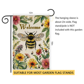 YBHWOGI 12x18 garden flag invites friendly curb appeal.
