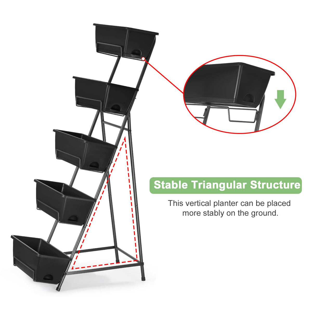 YBING detachable planter boxes demonstrate modular design for easy rearrangement