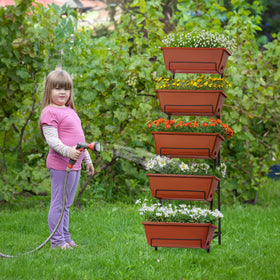 YBING triangular iron frame provides stable support for all tiers.