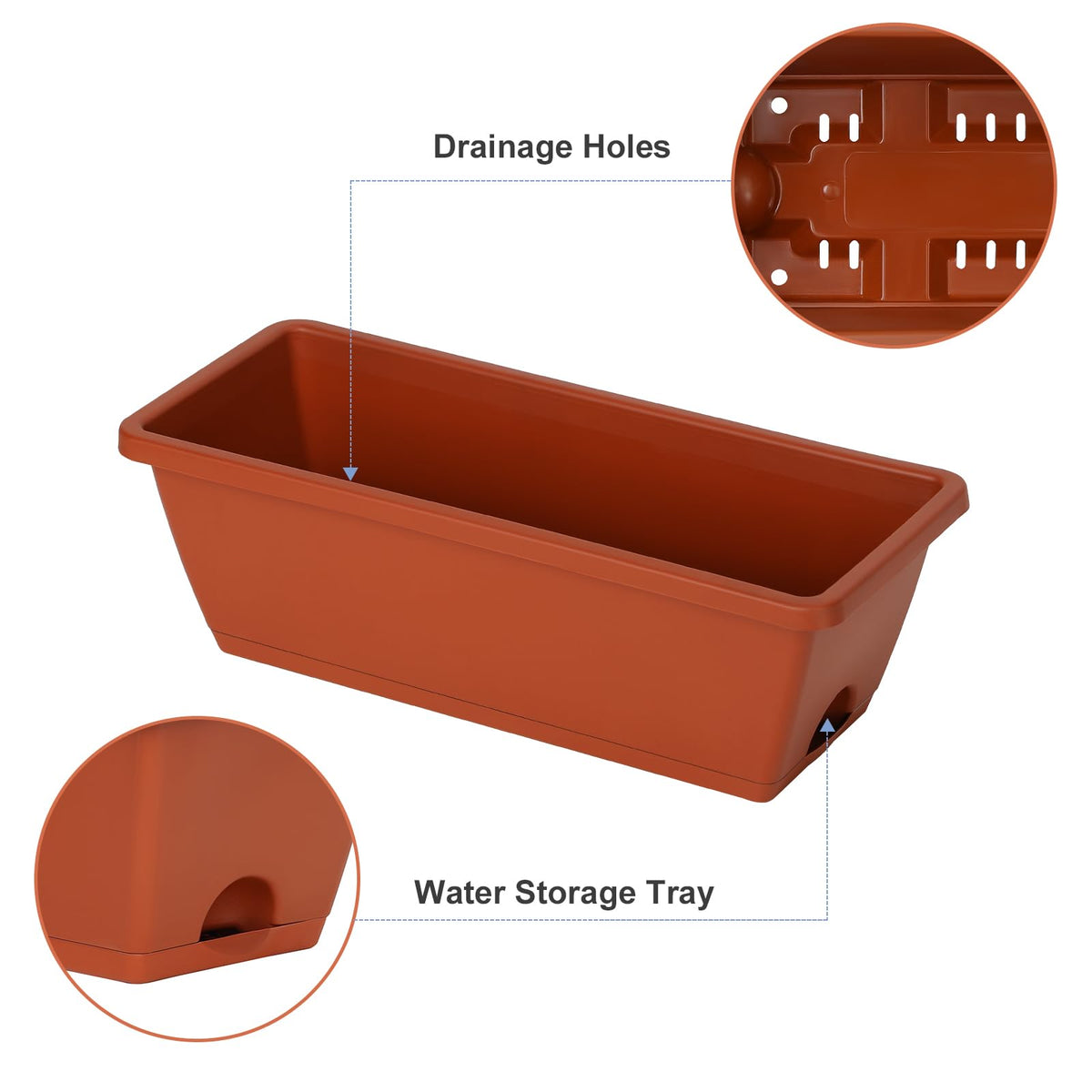 YBING vertical planter with drainage holes ensuring healthy root growth.