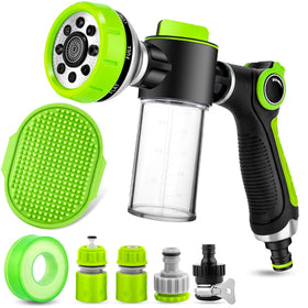 YCCOKJJ dog wash hose attachment with 8-in-1 sprayer for versatile outdoor cleaning.