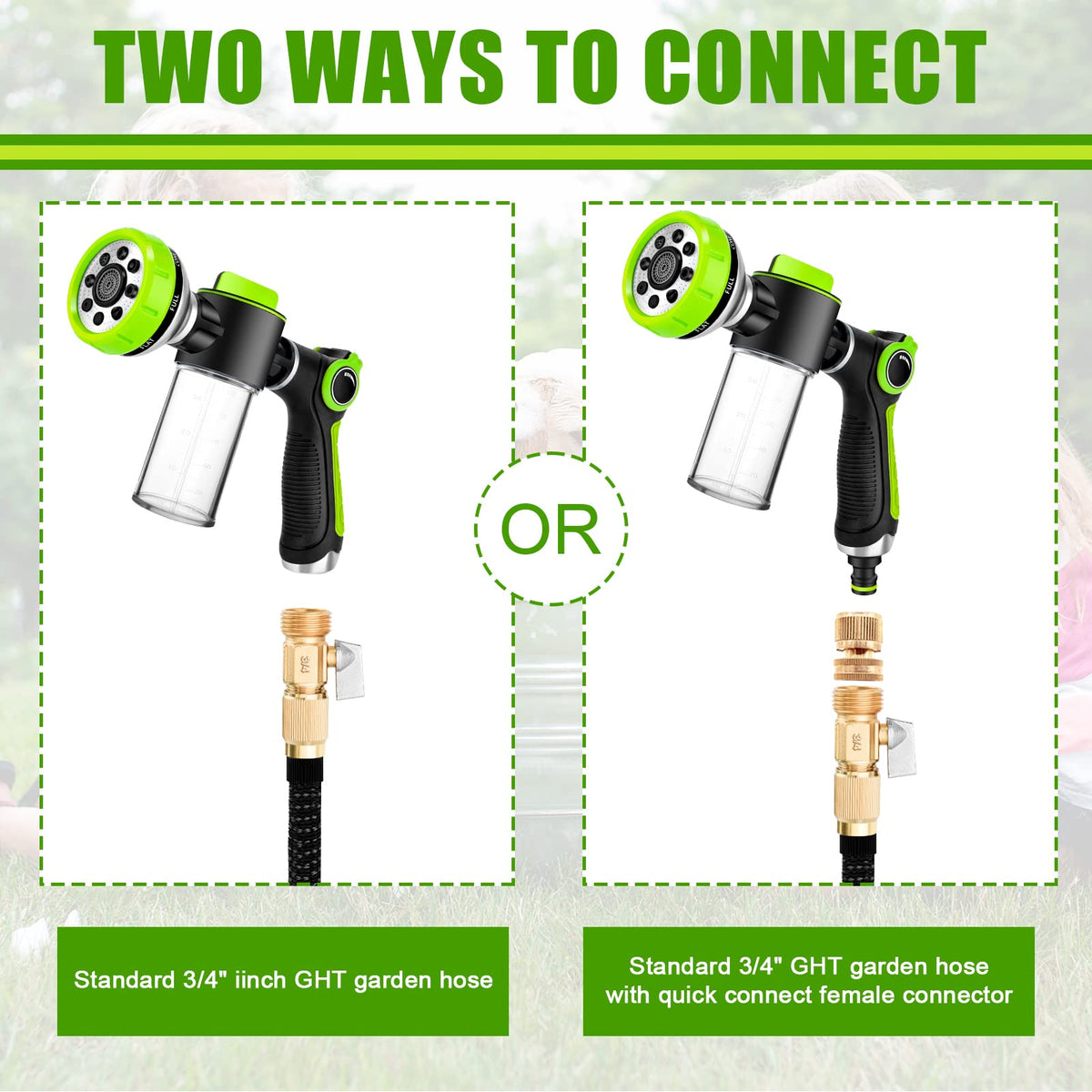 YCCOKJJ outdoor car wash and garden use in one nozzle.