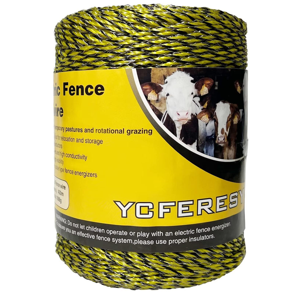 YCFERESY electric fence polywire reel for easy, portable setup.