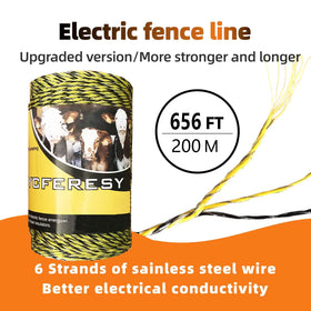 Stainless steel strands close-up show reliable conductivity in YCFERESY polywire.