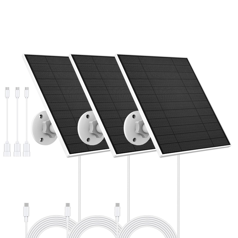YCTechCam 5W solar panel for Eufy Outdoor, steady sun-powered charging for cameras.
