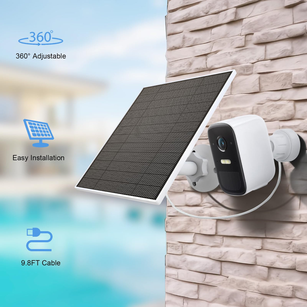 YCTechCam 3-pack solar panels for scalable power to multiple cameras.