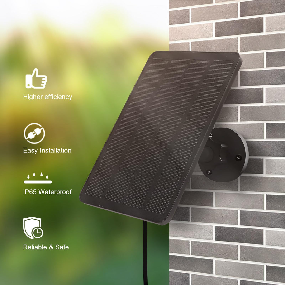 YCTechCam 13.12 ft cable lets you place panels in sunny spots.