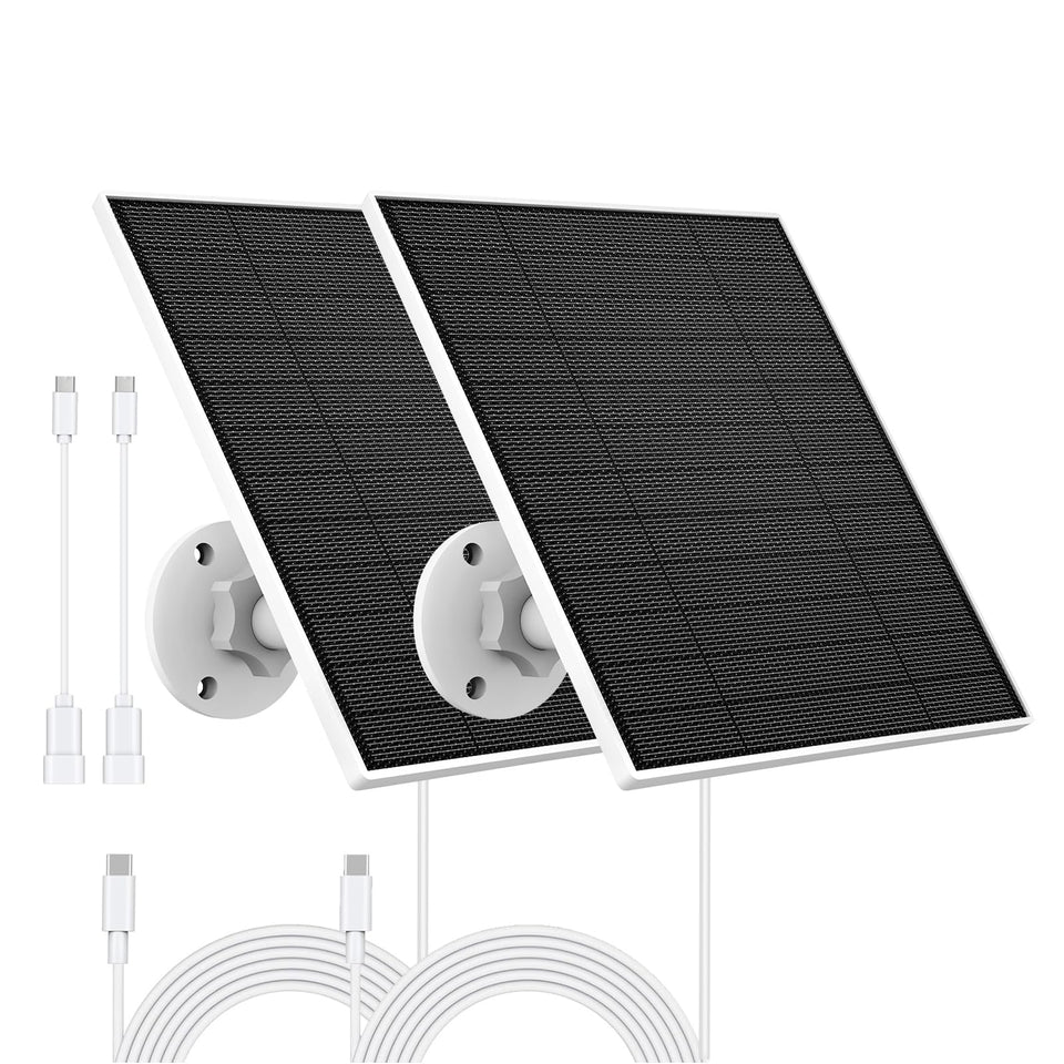 YCTechCam solar panel for Eufycam powers outdoor cameras in bright sun