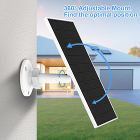 IP65 waterproof solar panel designed for outdoor Eufy Cam use in all weather.