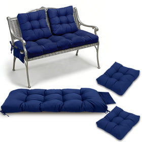 Yddsky cushions available in navy, dark gray, and beige to match decor.
