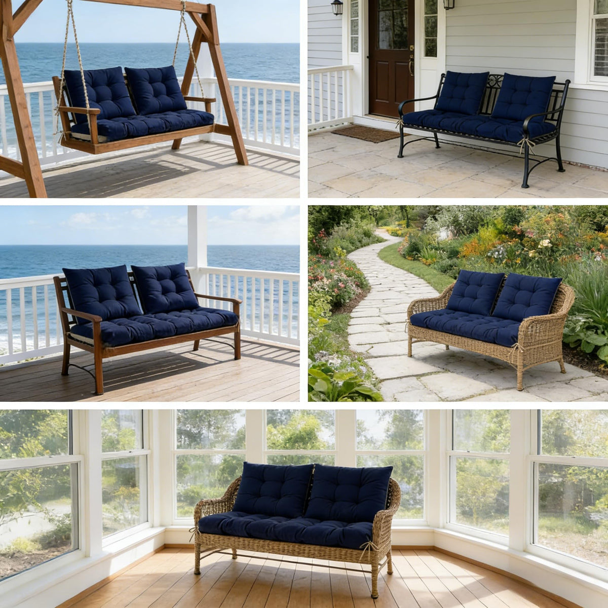 Yddsky cushion features a pocket for small essentials outdoors.
