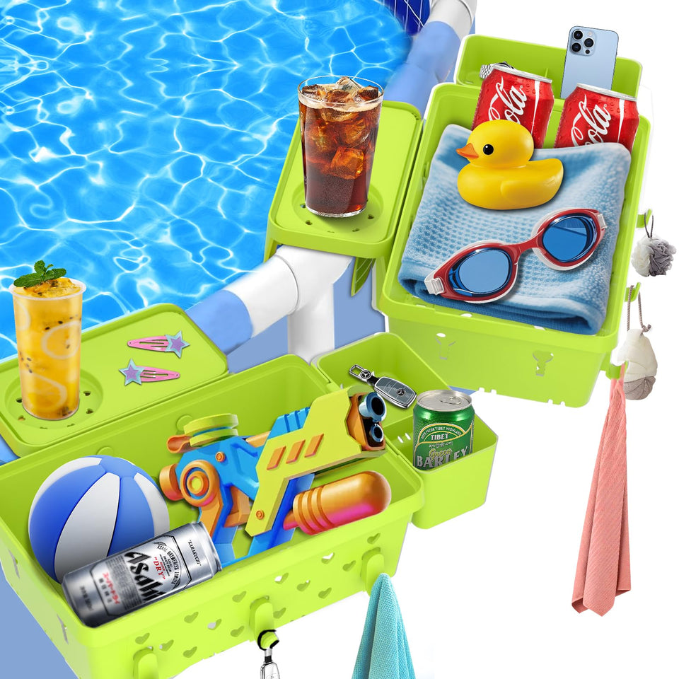 YDHZ poolside storage basket assembled for stable placement by the pool
