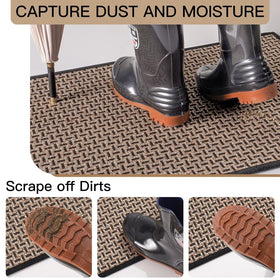 YDKGL doormat moisture and mud captured by woven surface.