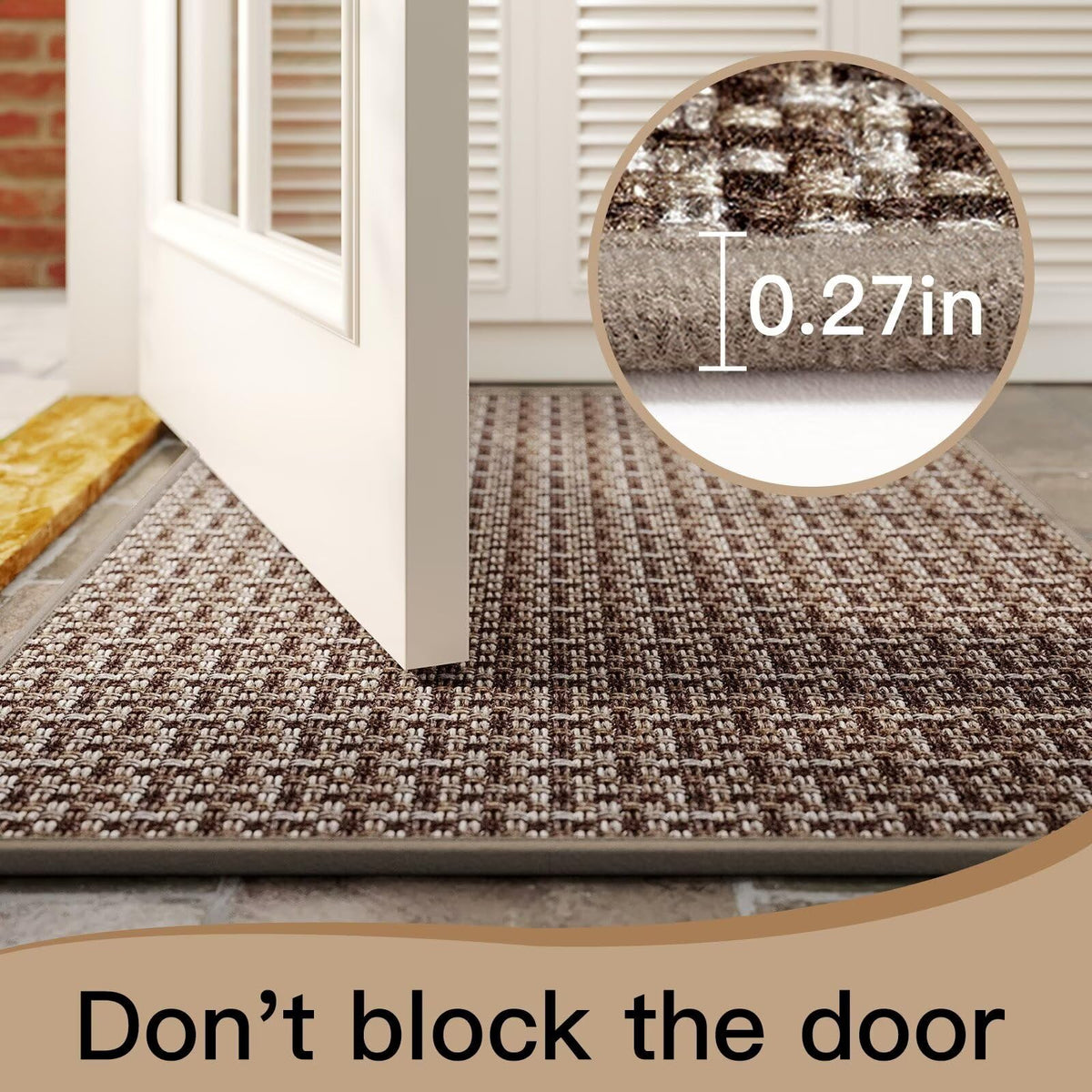 YDKGL door mat offers easy cleaning options for busy homes.