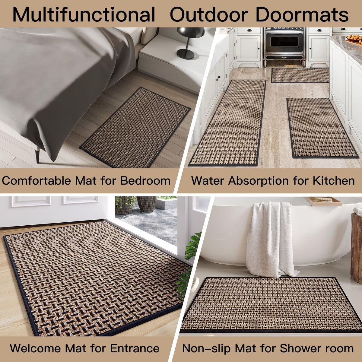 YDKGL door mat keeps floors clean with dirt and moisture control.