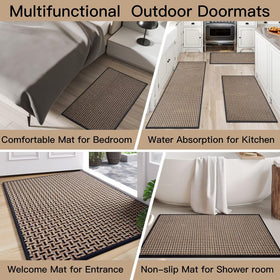 YDKGL door mat keeps floors clean with dirt and moisture control.
