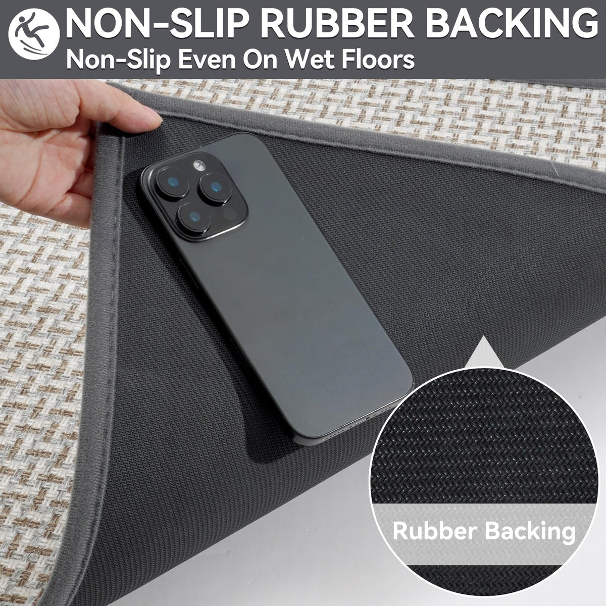 YDKGL door mat fits most doorways with a low profile.