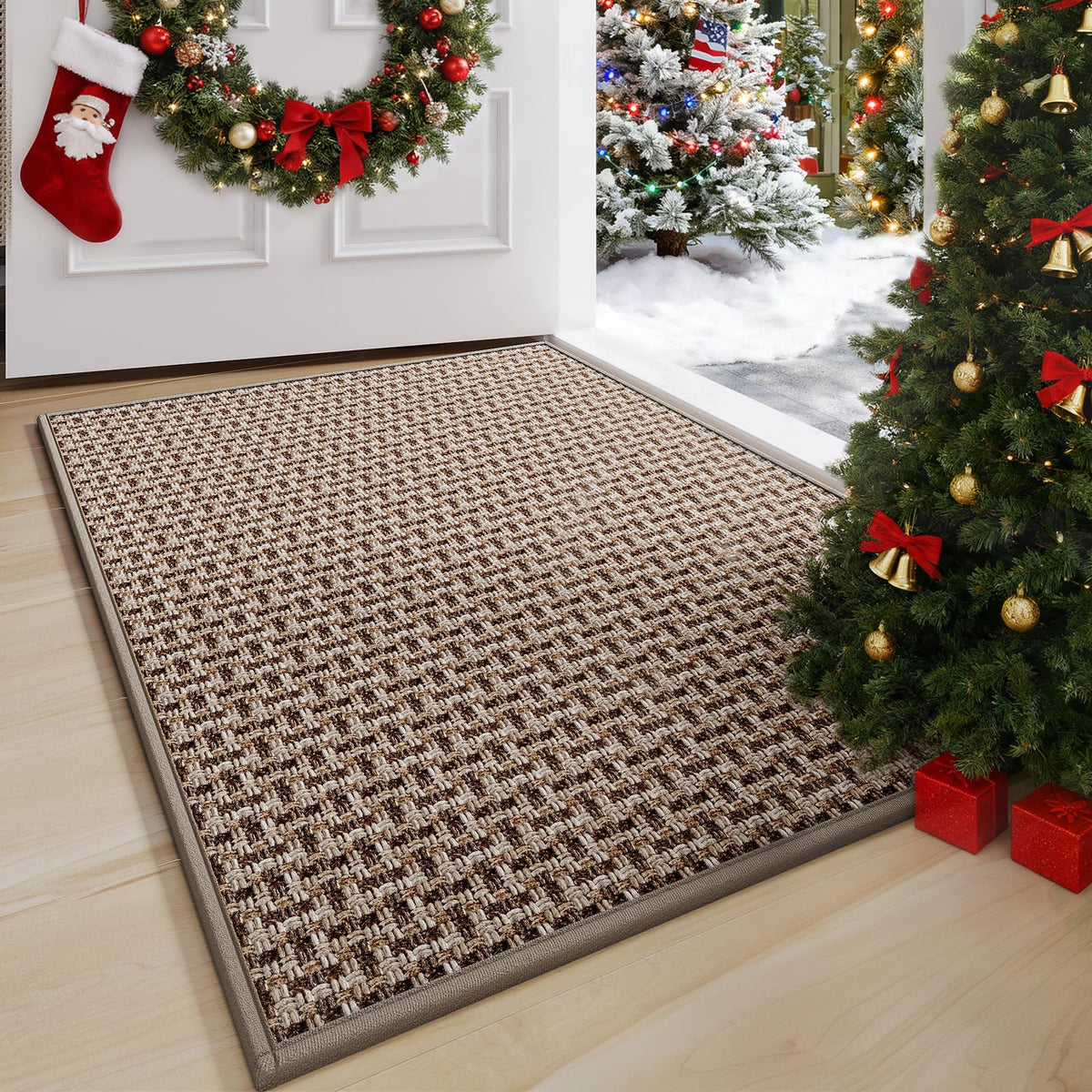YDKGL entryway mat with machine-washable option.