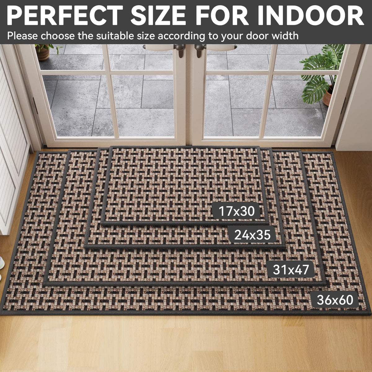 YDKGL entrance rug close-up shows absorbent pile; moisture control.
