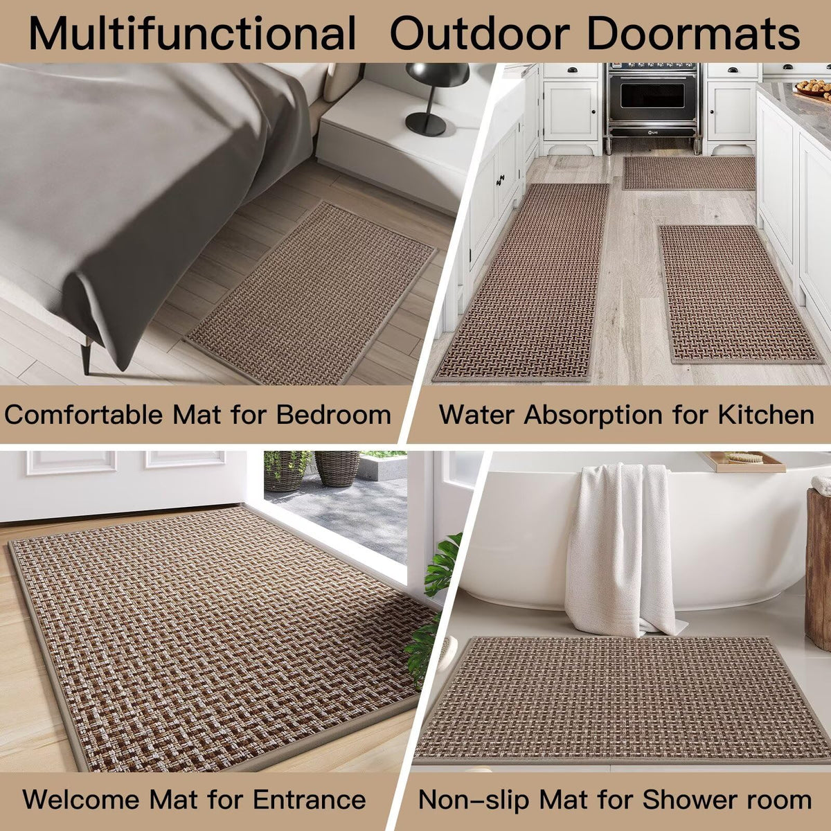 YDKGL door mat withstands weather and heavy use year-round.