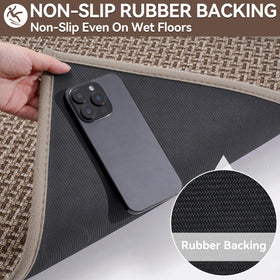 YDKGL front-door mat in brown adds sleek, durable style to entrances.