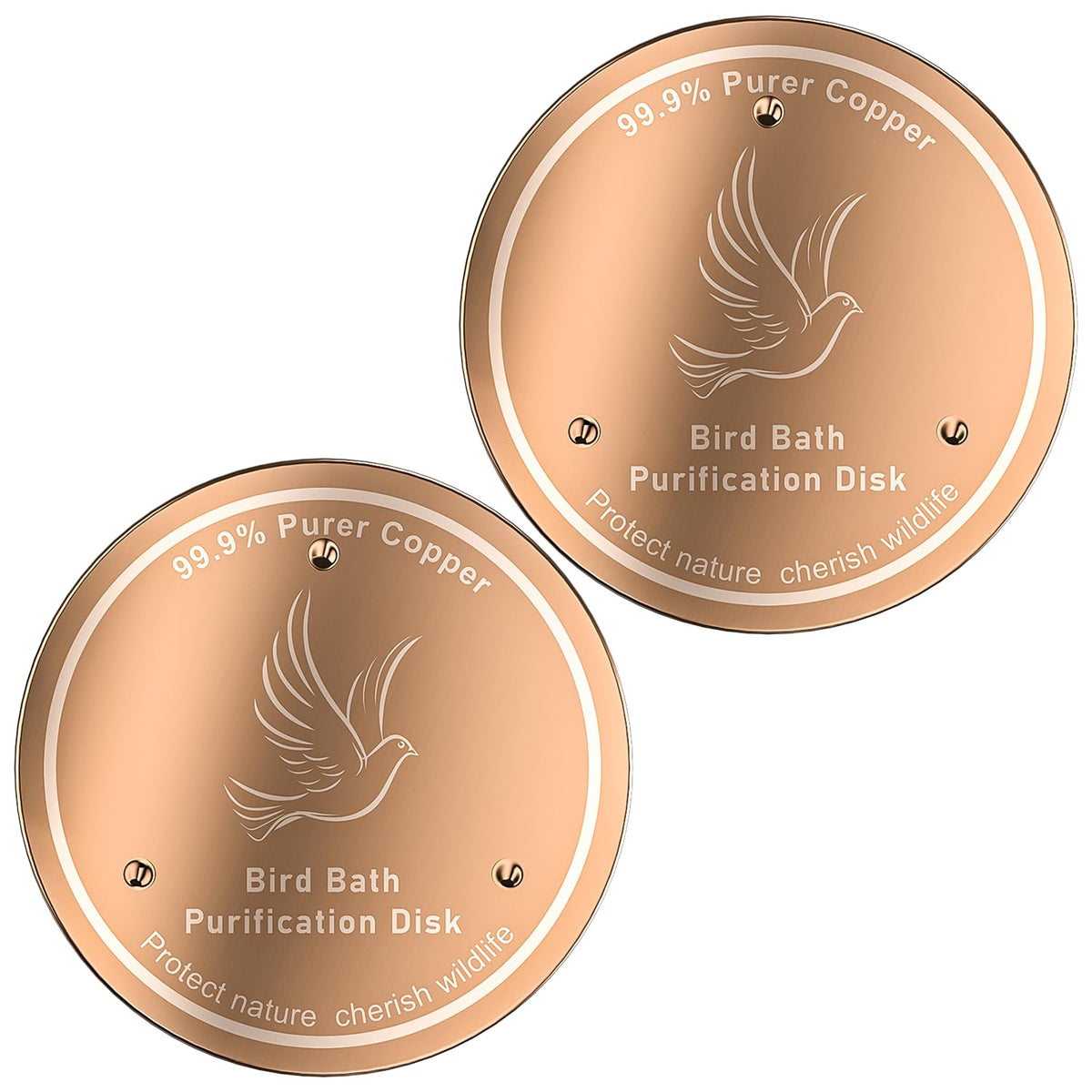 YDMADE Birdbath copper plate purifier showing ionic action for cleaner water
