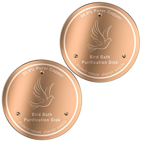 YDMADE Birdbath copper plate purifier showing ionic action for cleaner water