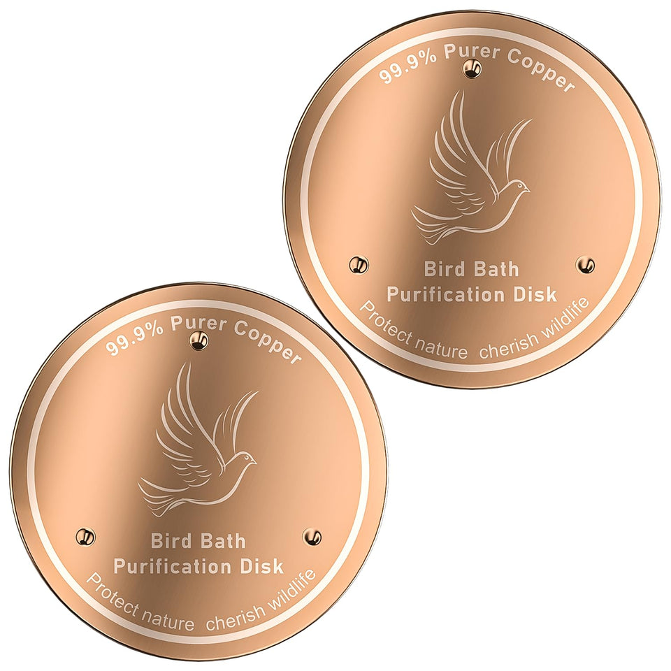 YDMADE Birdbath copper plate purifier showing ionic action for cleaner water