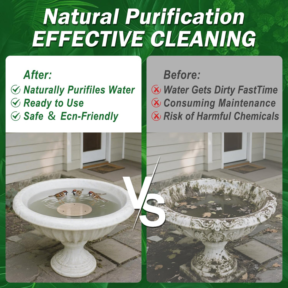 YDMADE universal fit for most outdoor birdbaths, easy retrofit