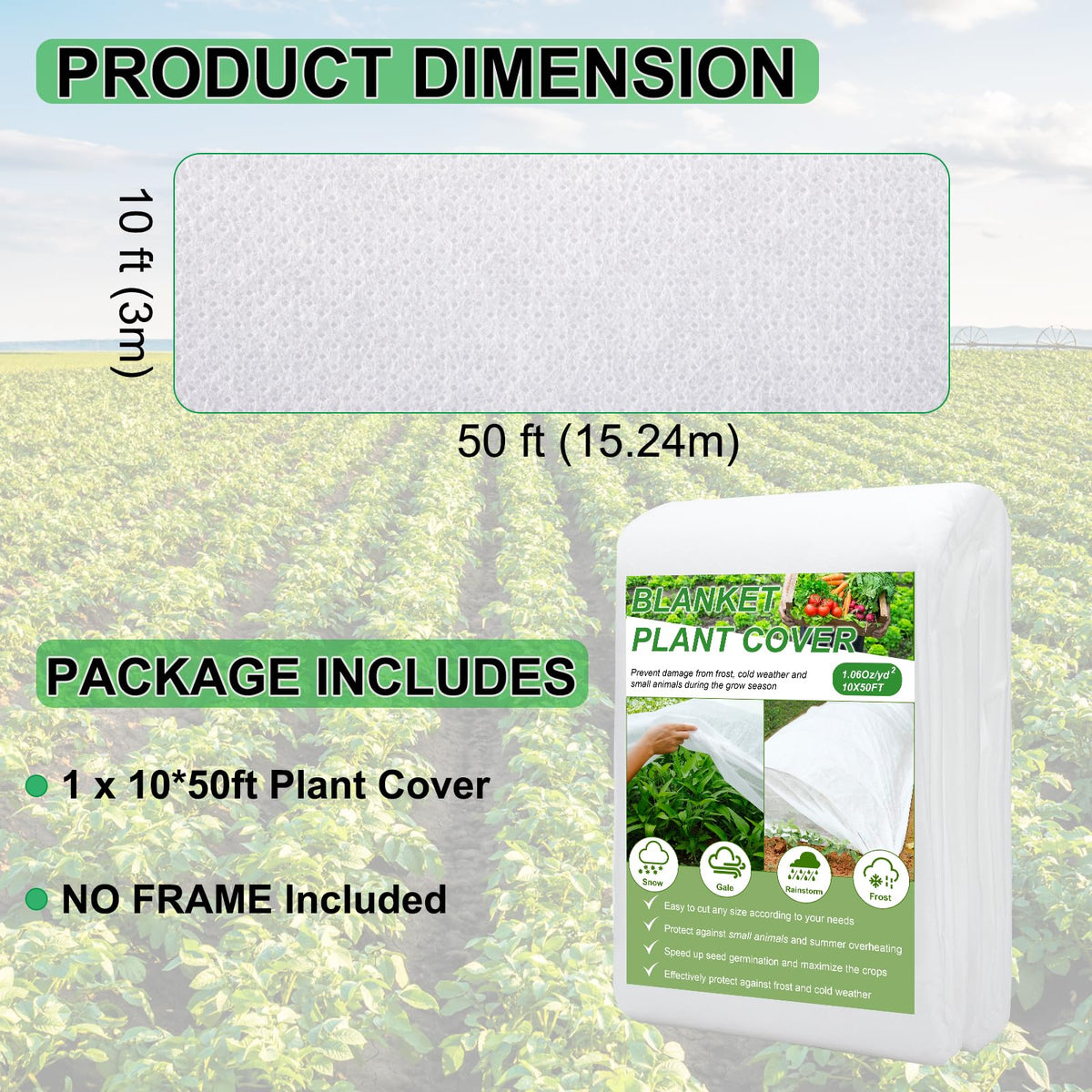 YDSL Plant Cover with fine mesh texture supports breathable protection for plants.