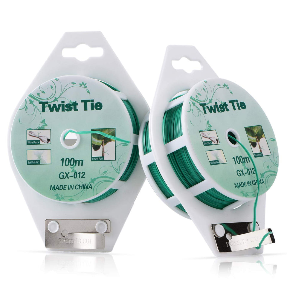 YDSL garden tie cutter reel in green secures plant to trellis