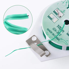 YDSL green-coated wire tie wrapping around climbing vines for support