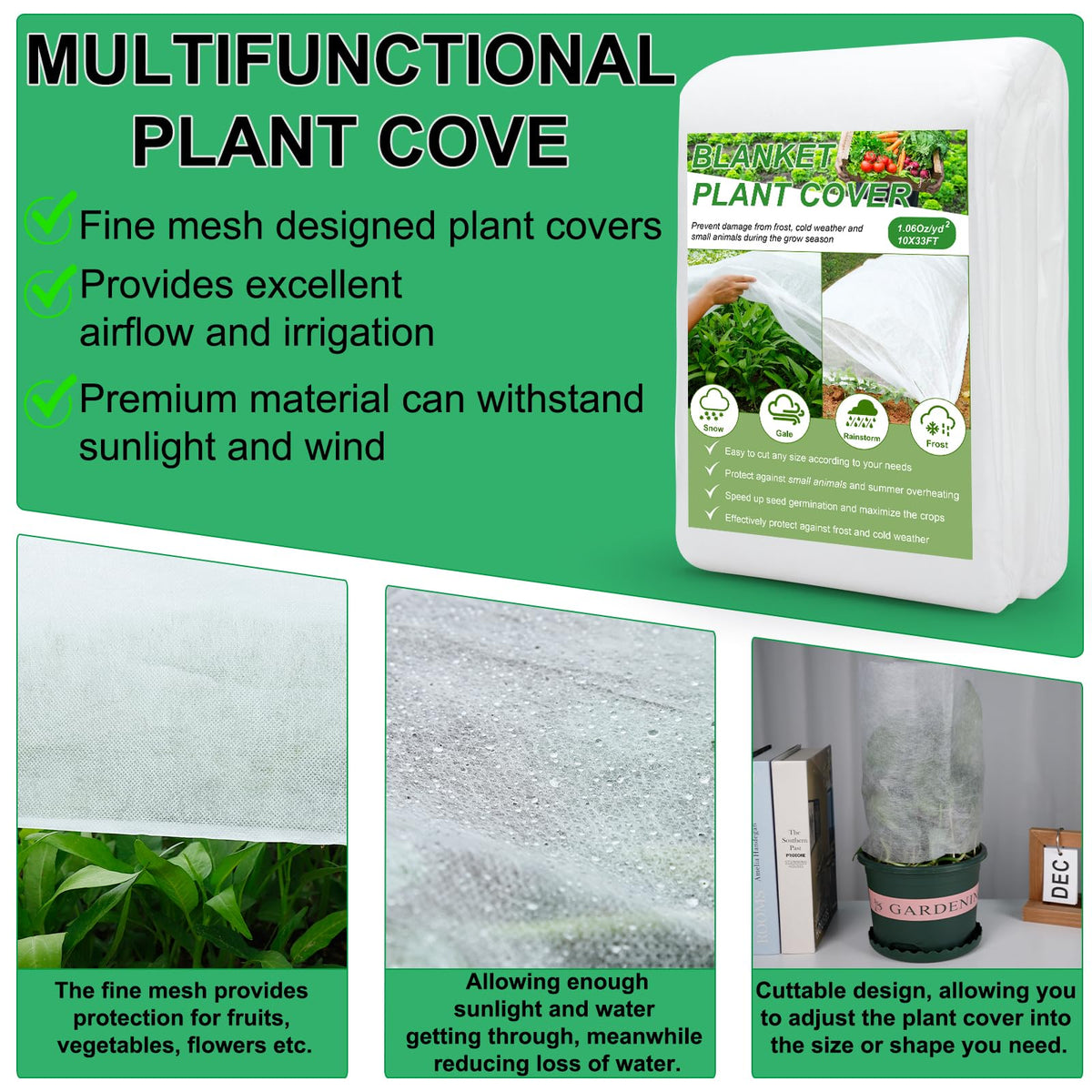 YDSL plant cover uses durable nonwoven fabric for long-lasting garden use