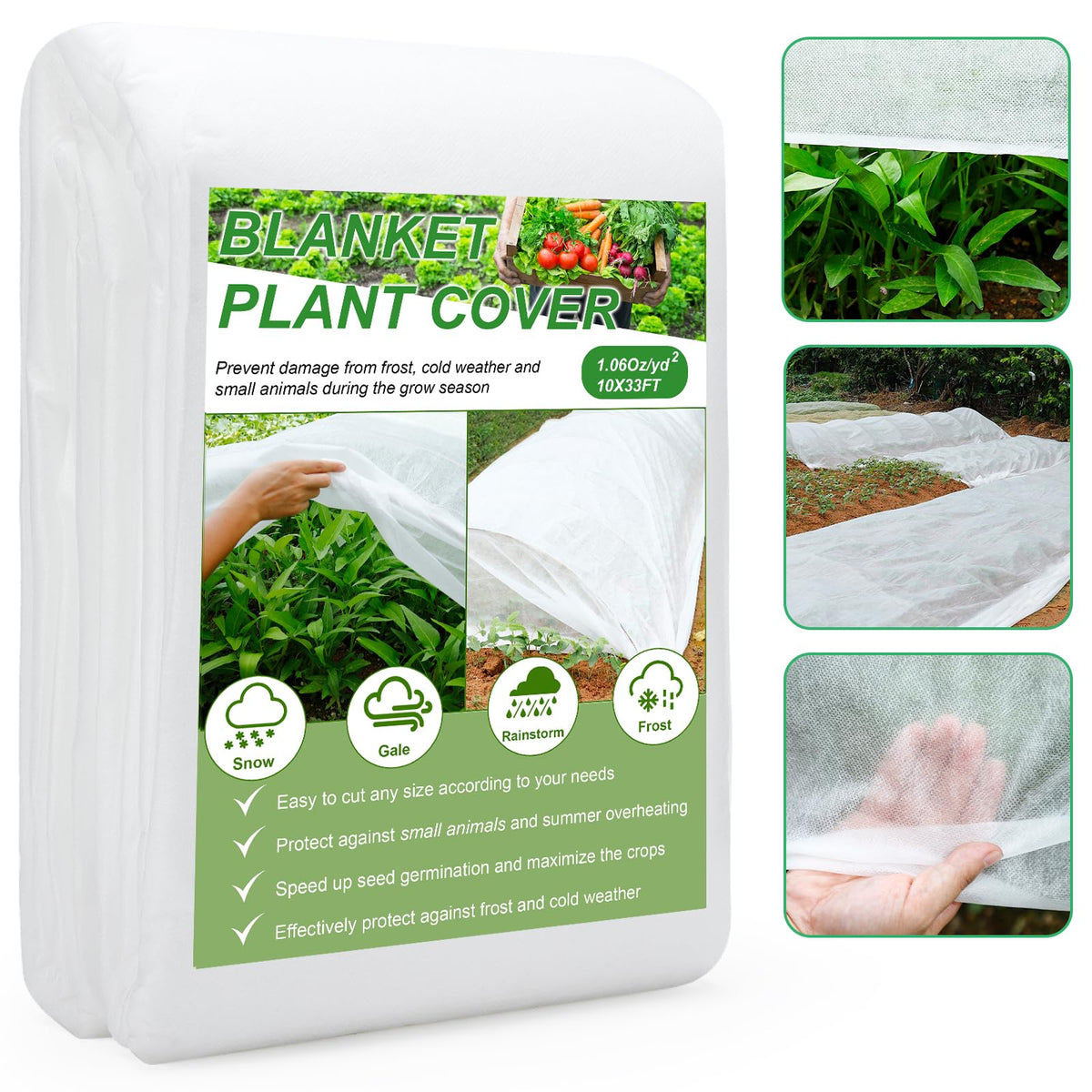 YDSL plant cover with ultra-fine mesh protecting crops while letting light and water through