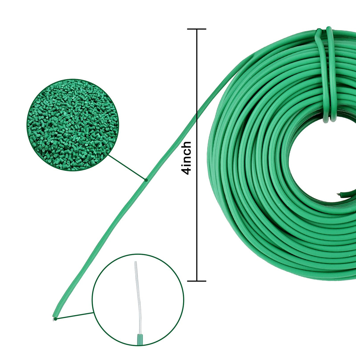 YDSL soft tie with metal core provides stronger hold for heavy vines.