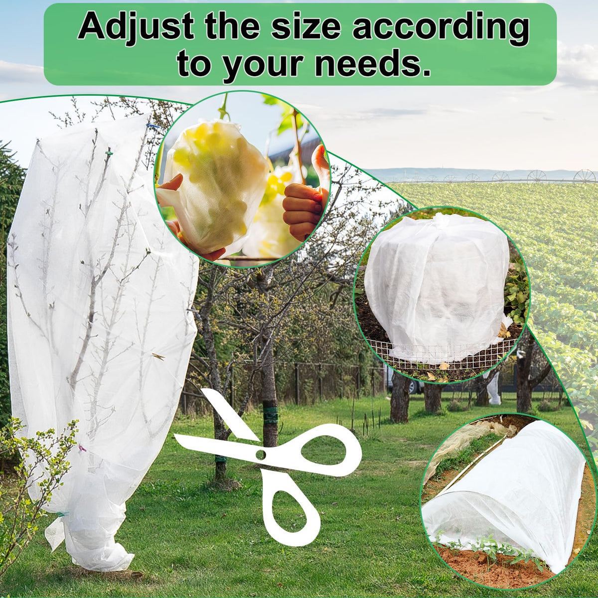 YDSL Plant Cover provides winter protection for a garden.