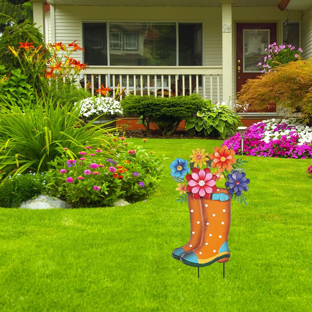 YEAHOME sturdy anti-rust metal stake withstands outdoor conditions