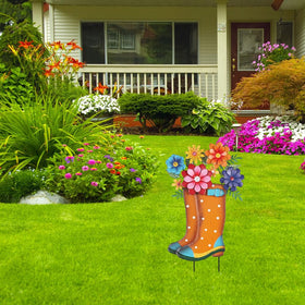 YEAHOME sturdy anti-rust metal stake withstands outdoor conditions