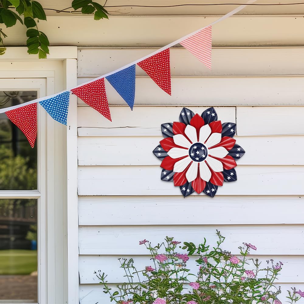 YEAHOME fourth-of-july garden wall décor brightens yards, patios, and entryways.