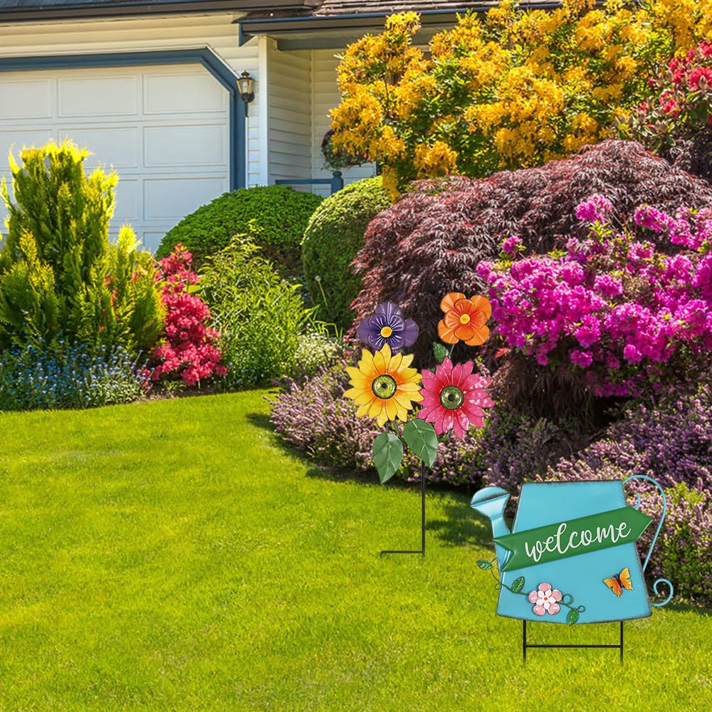 YEAHOME easy-assembly garden stake for quick setup and storage.