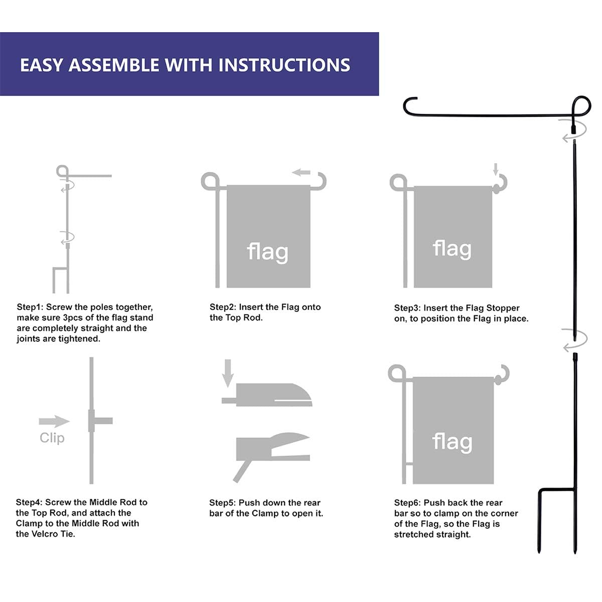YEAHOME easy-assembly-screws illustrate quick setup and strong connections.